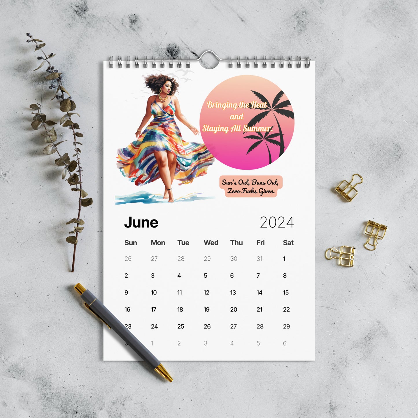 Bad B!tch "Shades" Wall calendar (2024)